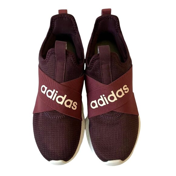 Adidas Puremotion-Adapt Cloudfoam Maroon/White Running Shoes/Sneakers Women-5.5 - Picture 3 of 16